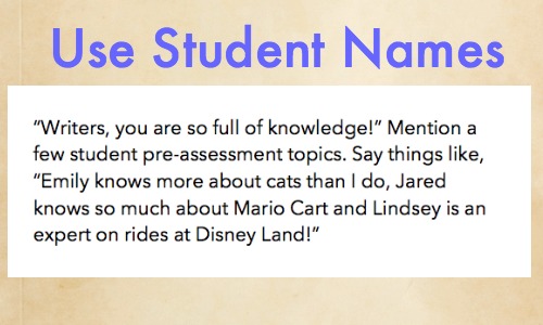 Use Student Names