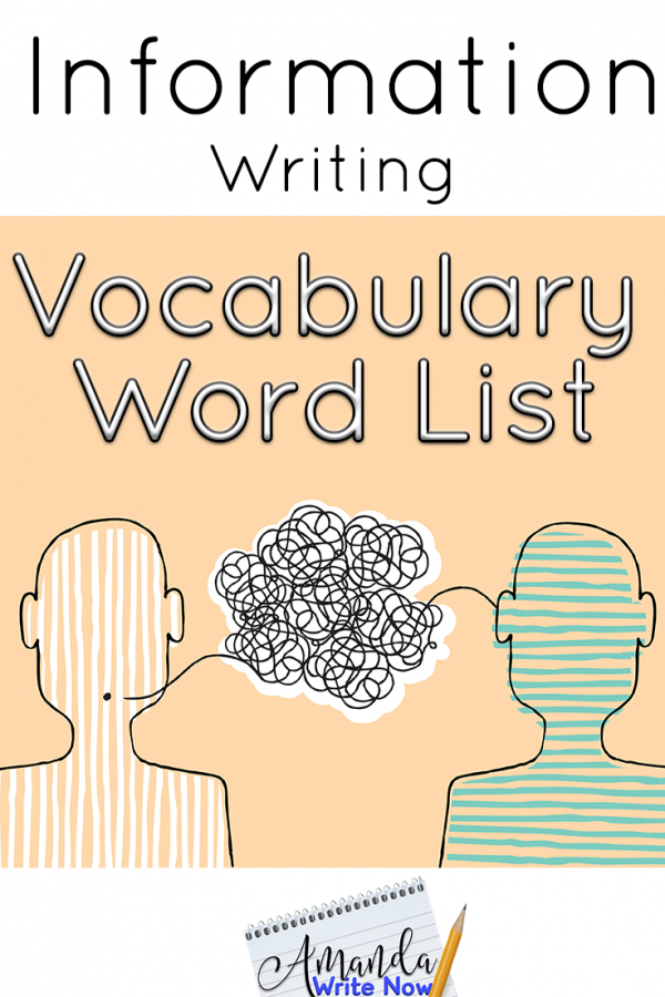 creative writing vocabulary list