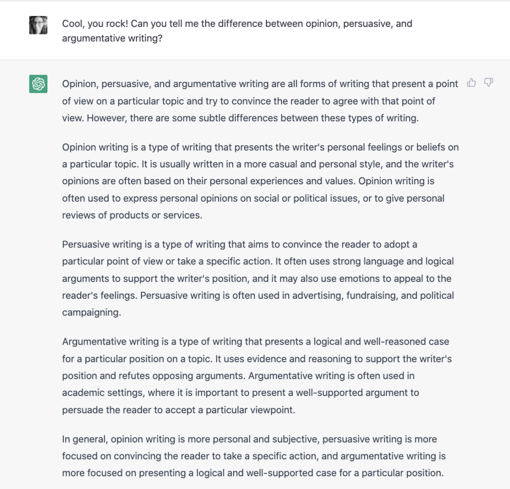 examples of essays written by chat gpt