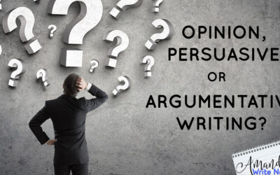 Opinion, Persuasive or Argumentative Writing?